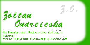 zoltan ondreicska business card